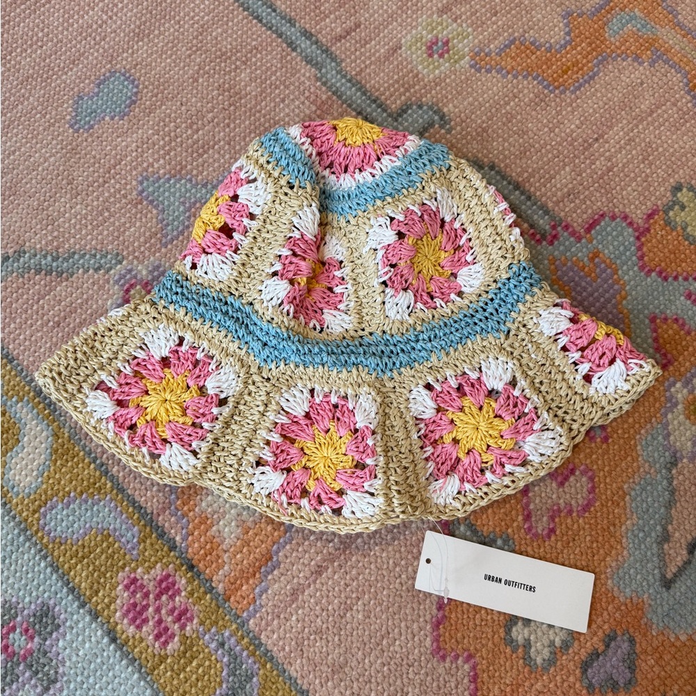 NWT Crochet Bucket Hat